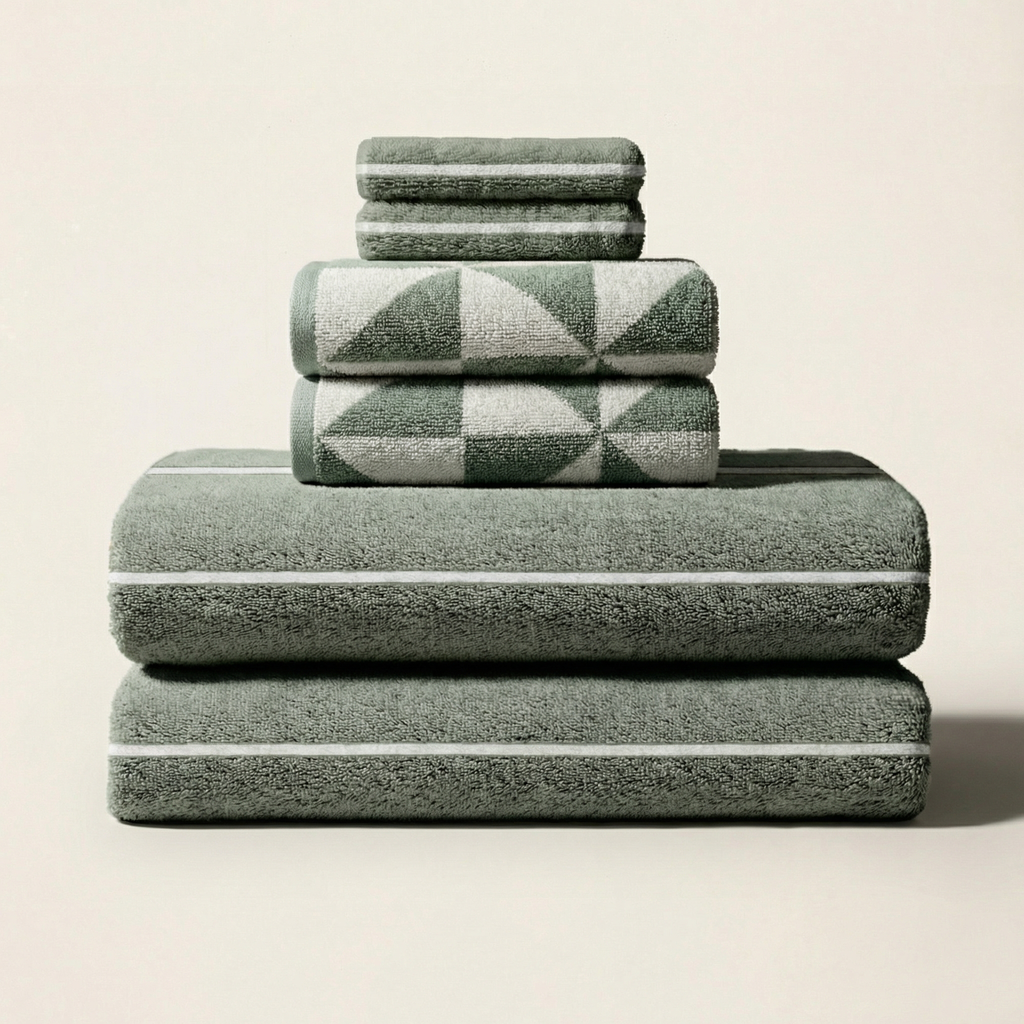 Deia 600 GSM Australian Cotton Bath Towel in Sage Green - Image 7