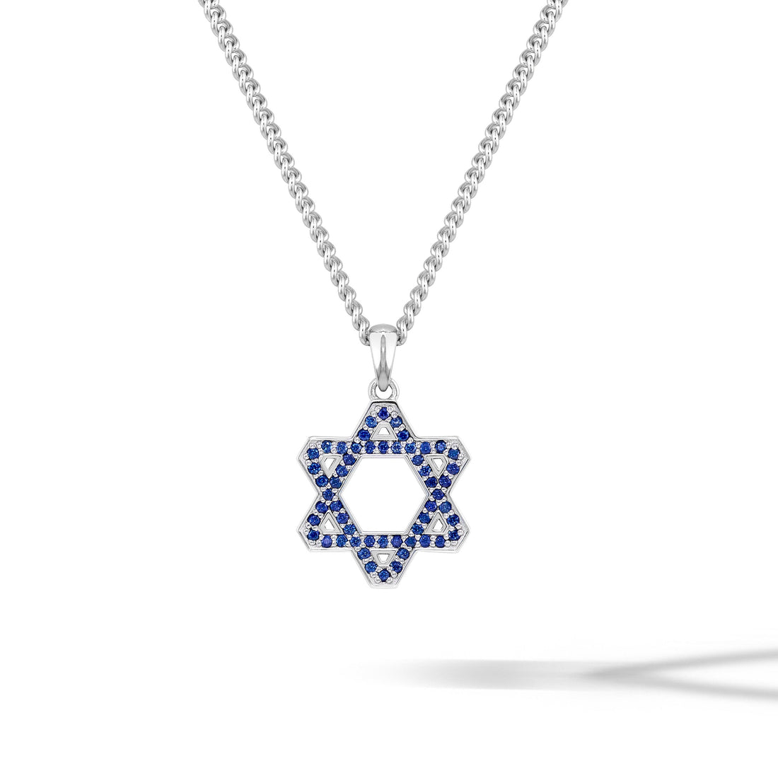 Star Of David Pendant - Sapphire