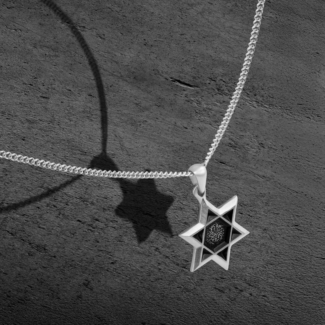 Star of David Pendant Necklace in 925 Sterling Silver