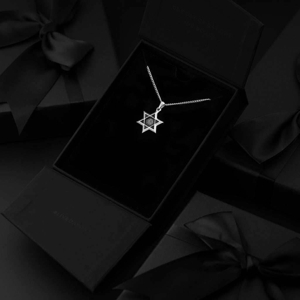 Star of David Pendant Necklace in 925 Sterling Silver