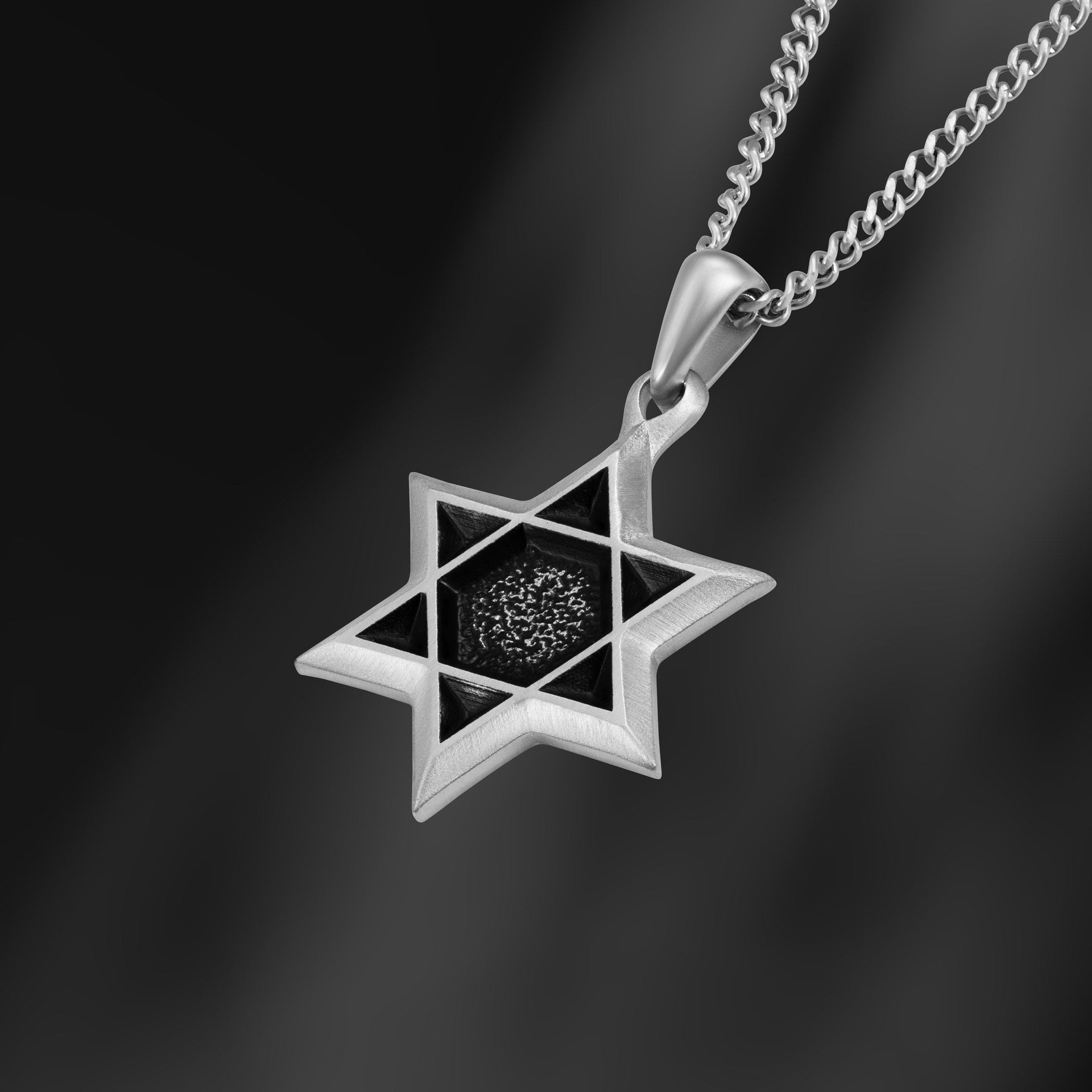 Star of David Pendant Necklace in 925 Sterling Silver