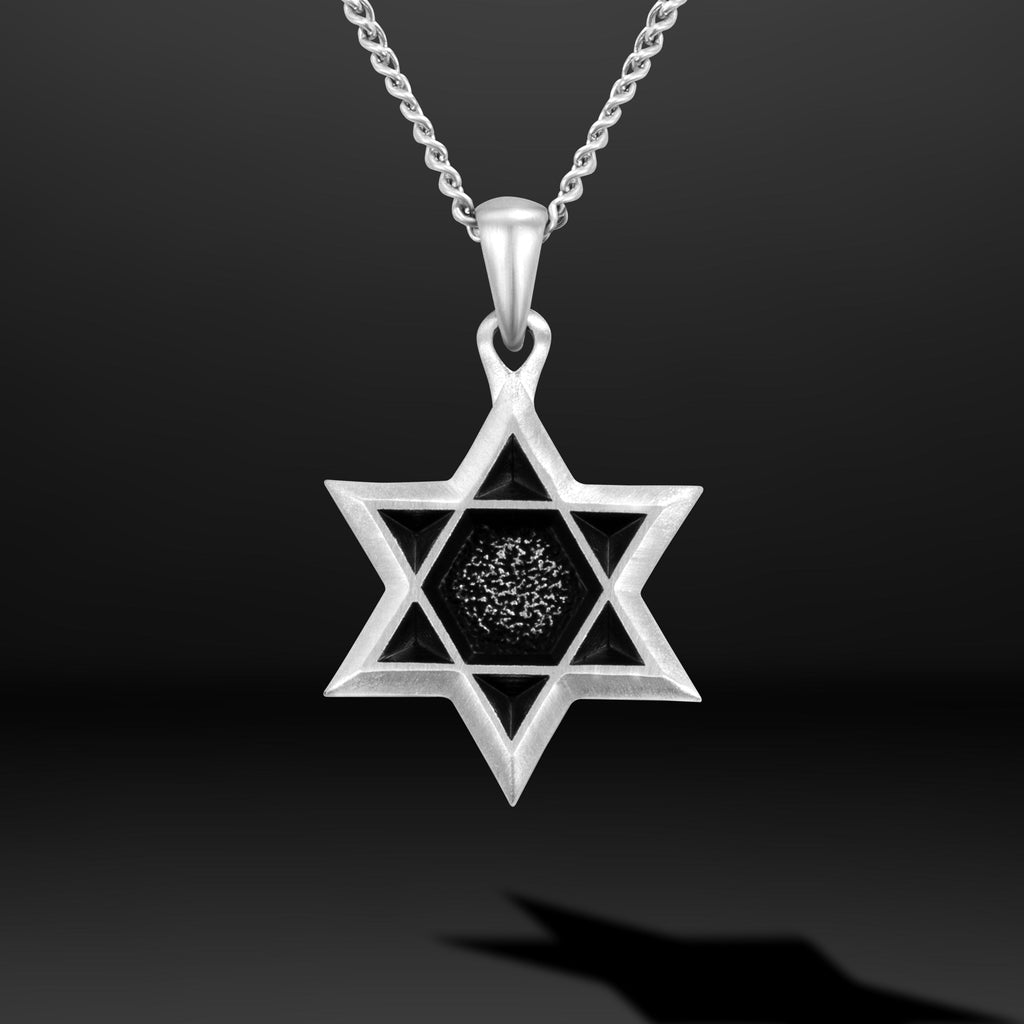 Star of David Pendant Necklace in 925 Sterling Silver