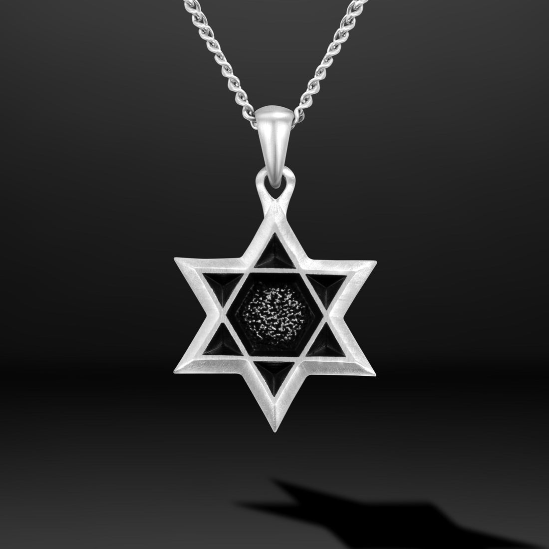 Star of David Pendant Necklace in 925 Sterling Silver