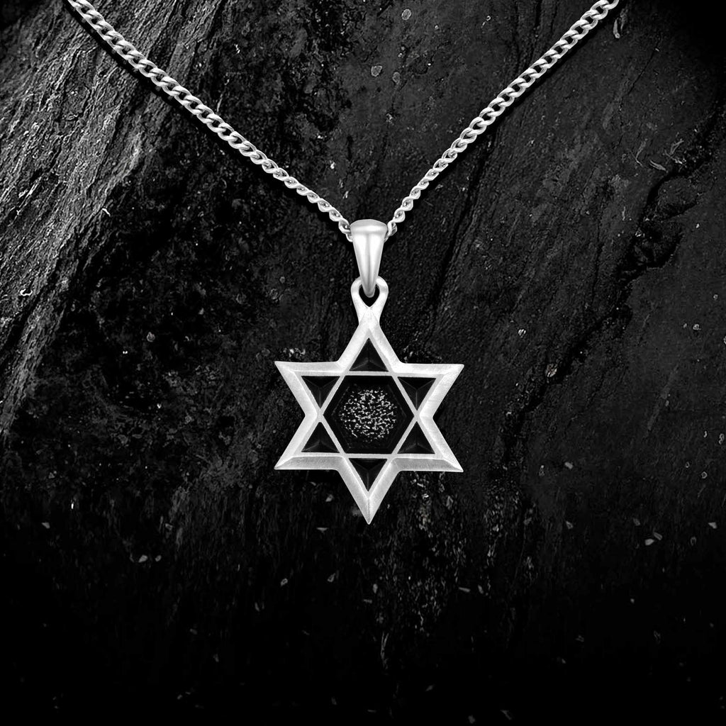 Star of David Pendant Necklace in 925 Sterling Silver