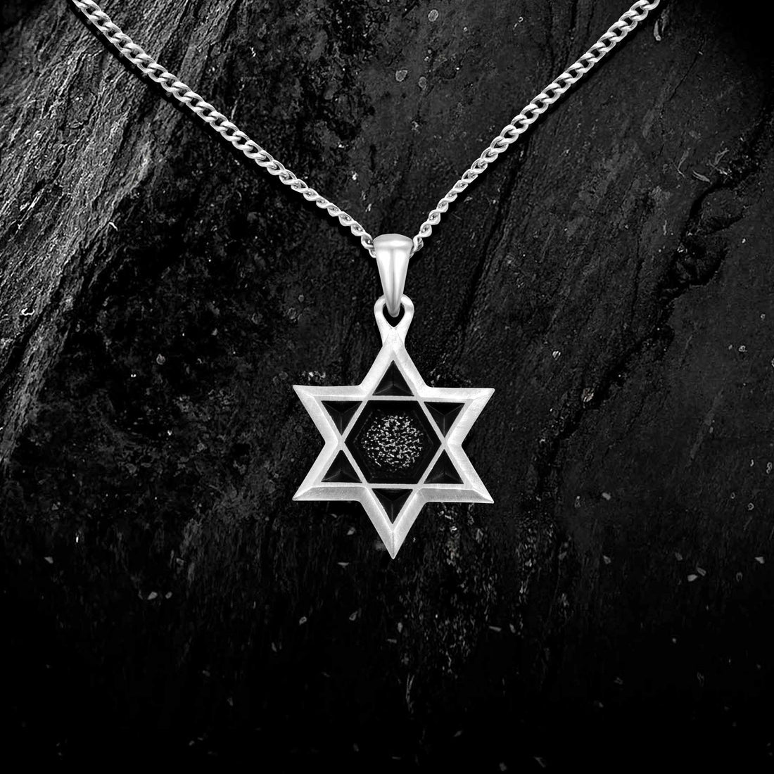 Star of David Pendant Necklace in 925 Sterling Silver