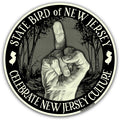 A 3x3 inch flexible magnet featuring the New Jersey state bird illustration.