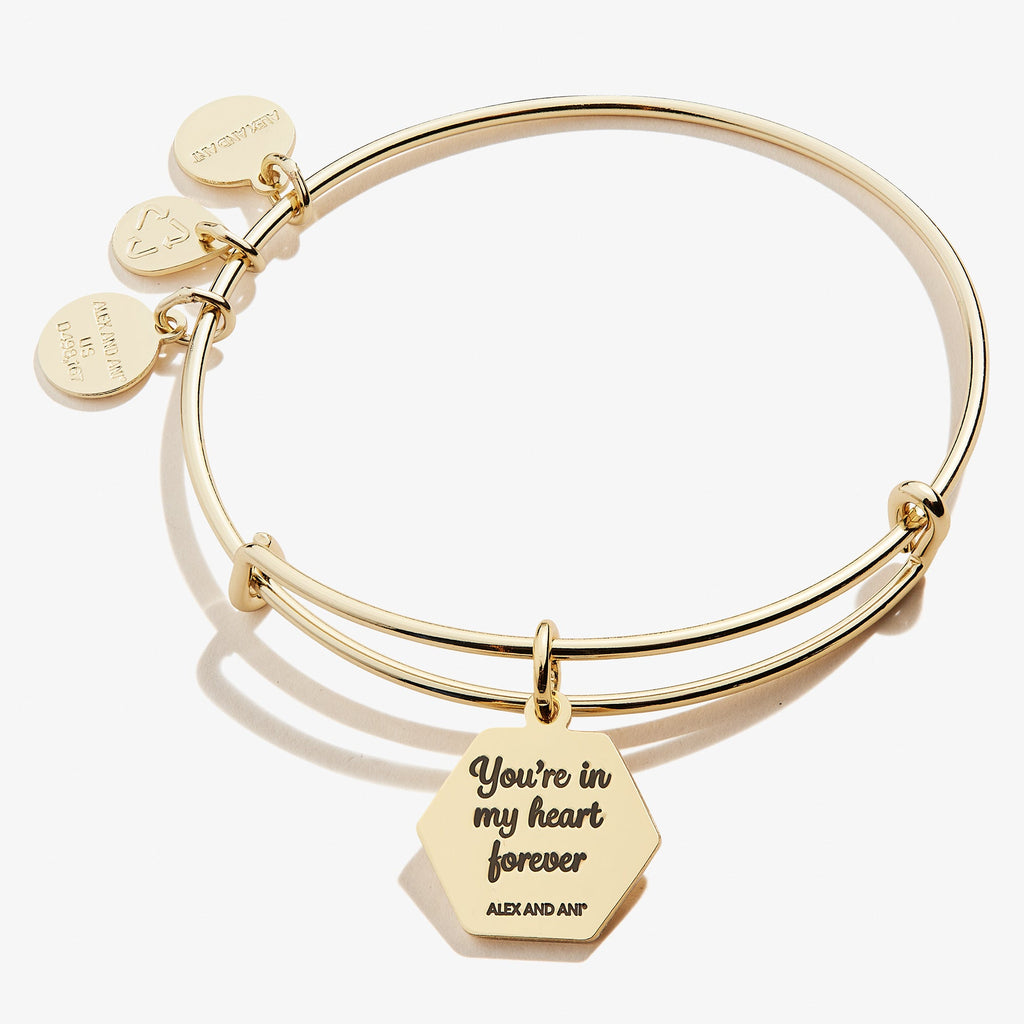 Stepmom You're In My Heart Forever Charm Bangle Bracelet