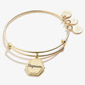 Alex And Ani charm bangle inscribed with You're In My Heart Forever.