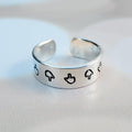Sterling Silver Dainty Middle Finger Band Ring