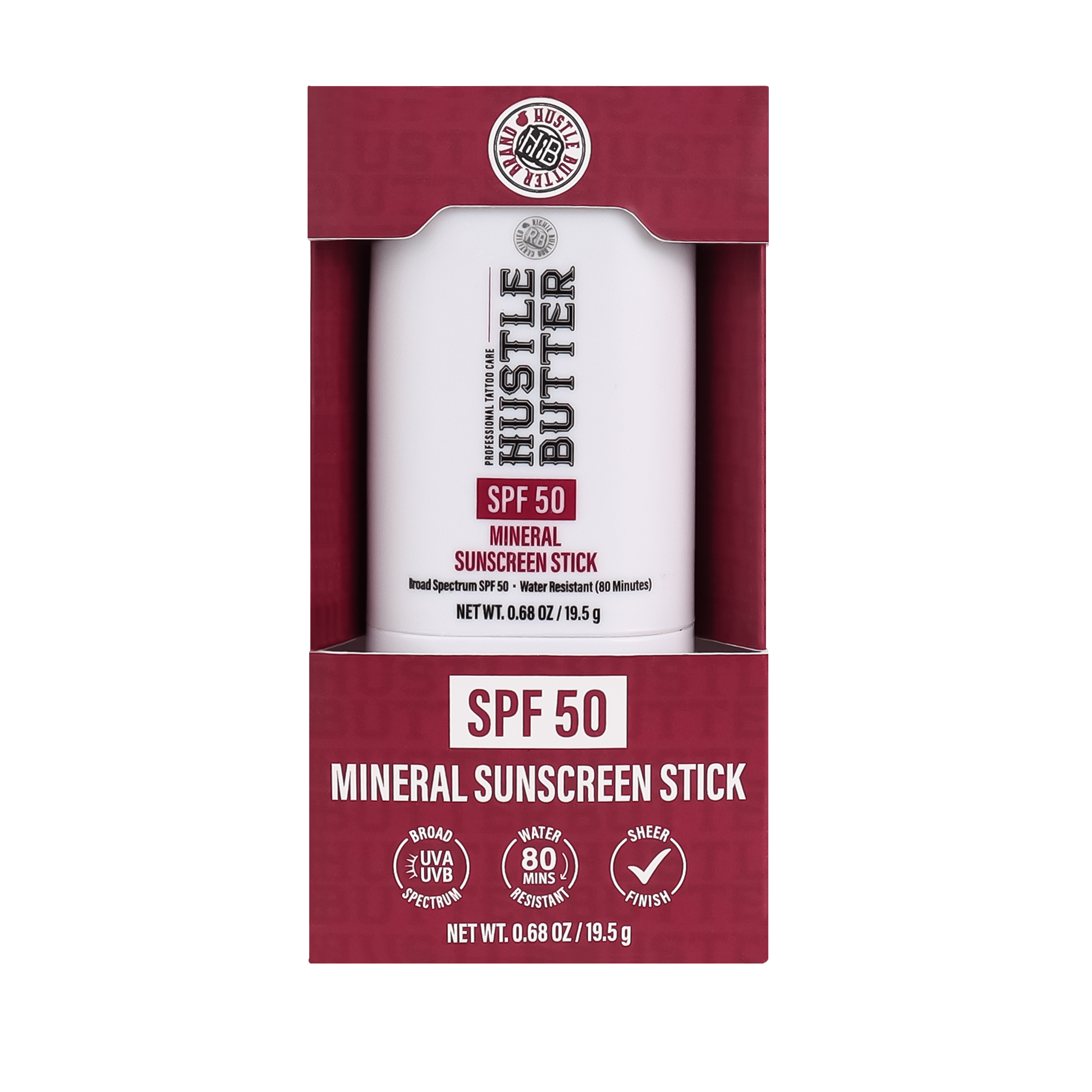 SPF 50 Mineral Sunscreen Stick for Tattoos - Zinc Oxide