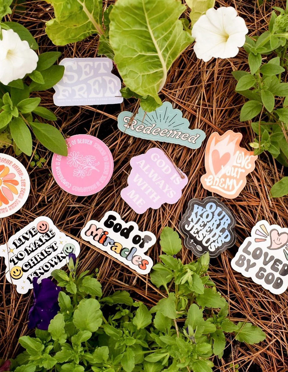 50 Random Stickers Assortment - Vibrant Retro & Bohemian Decals