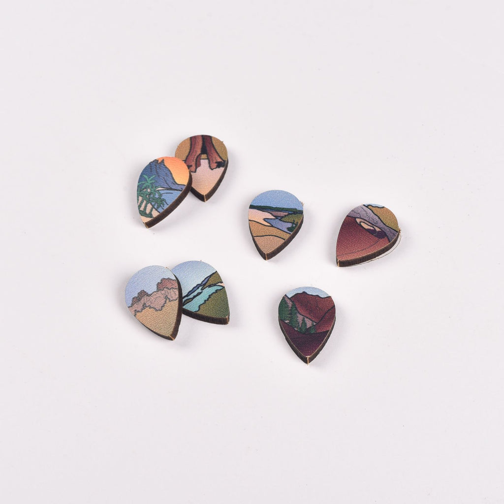 National Parks Sticky Pins: Nature-Inspired Travel Wall Art