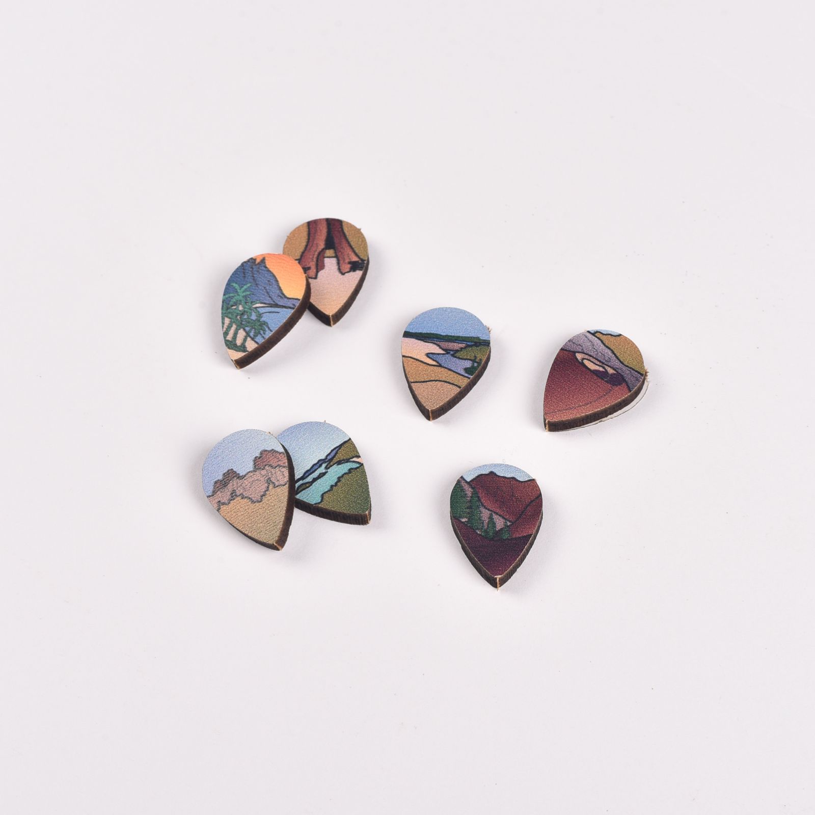 National Parks Sticky Pins: Nature-Inspired Travel Wall Art