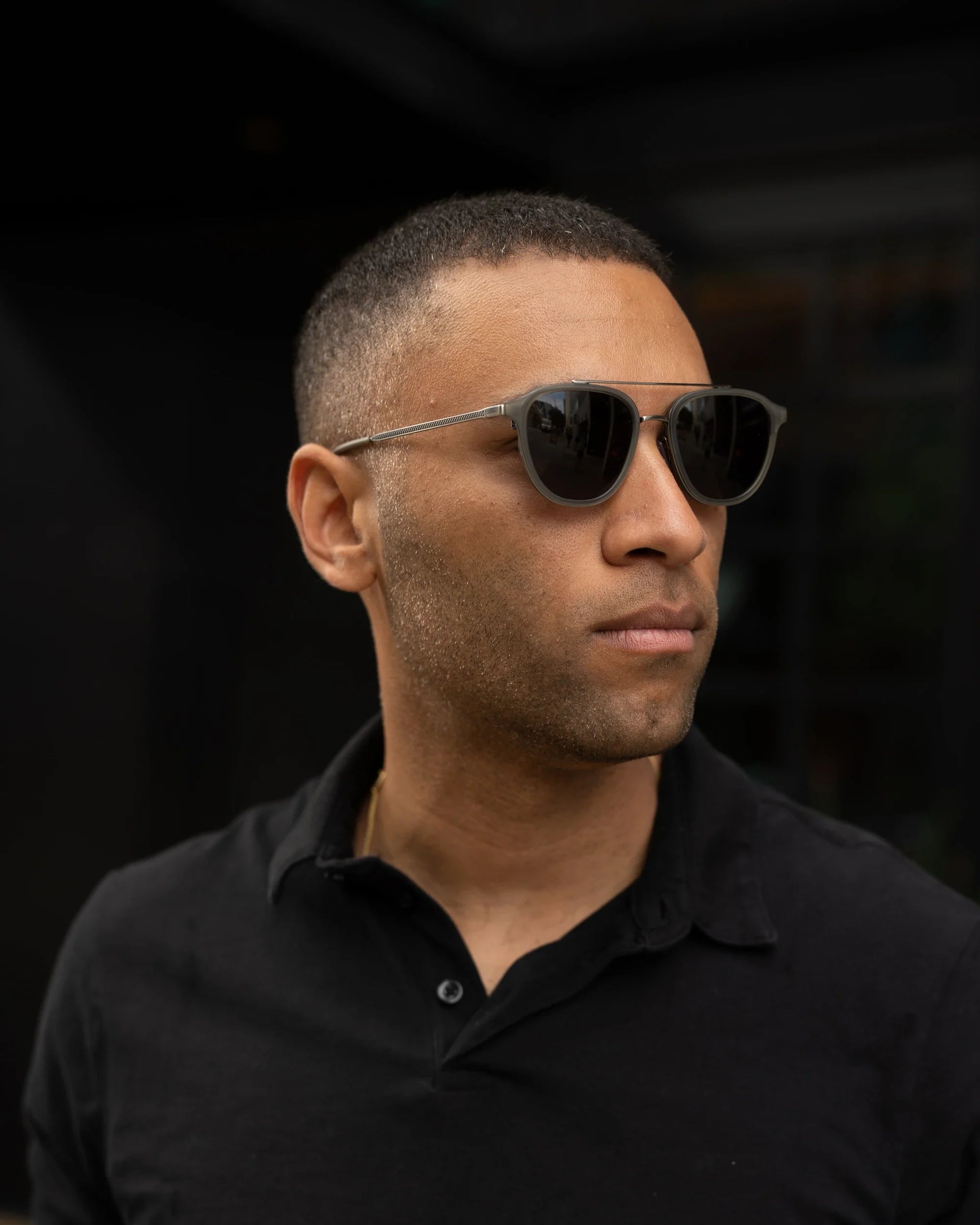 The Booker Sunglasses in Stone - Modern Durable Steel & Acetate Frame