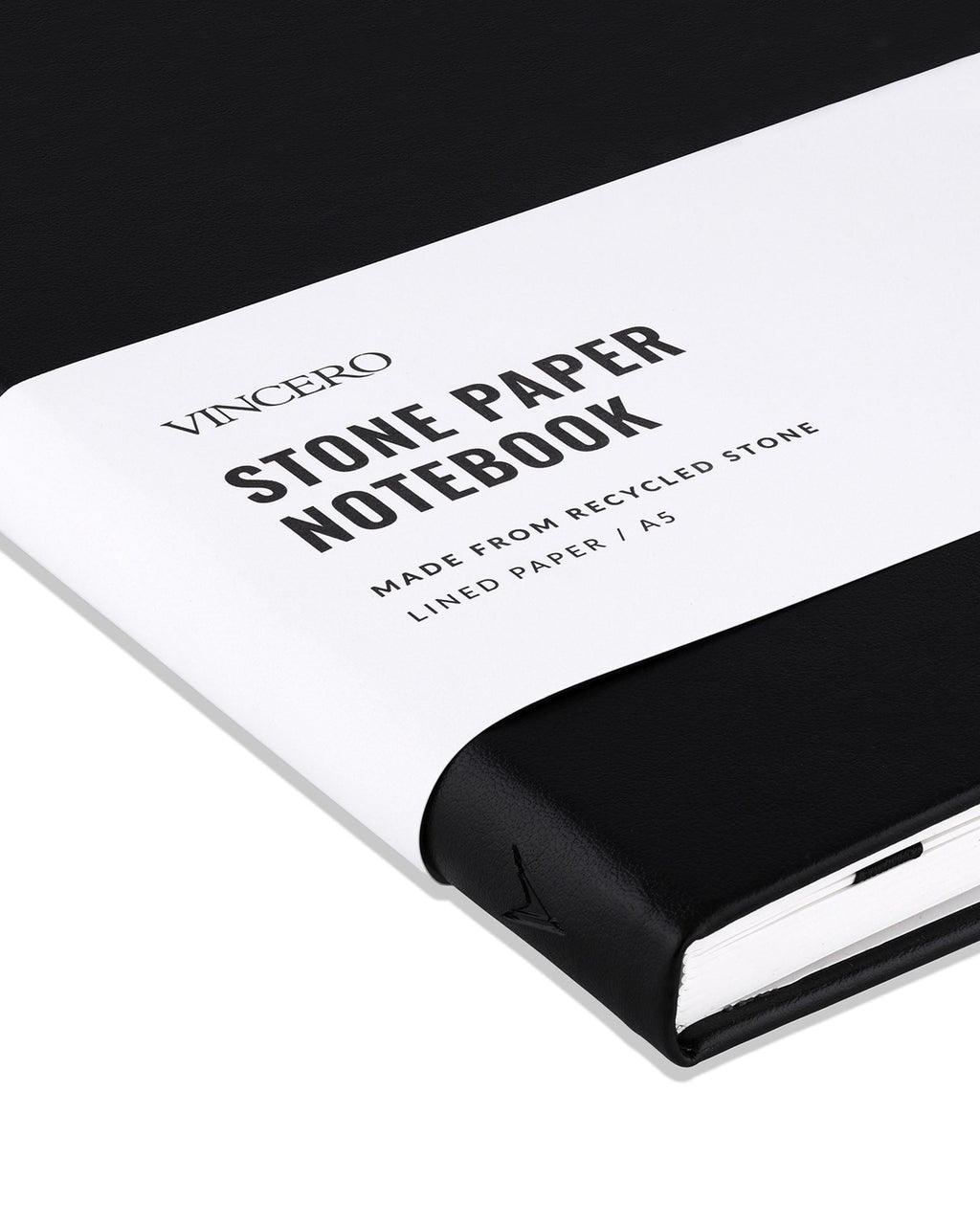 Hardcover Stone Paper Notebook in Black – Eco-Friendly Stationery
