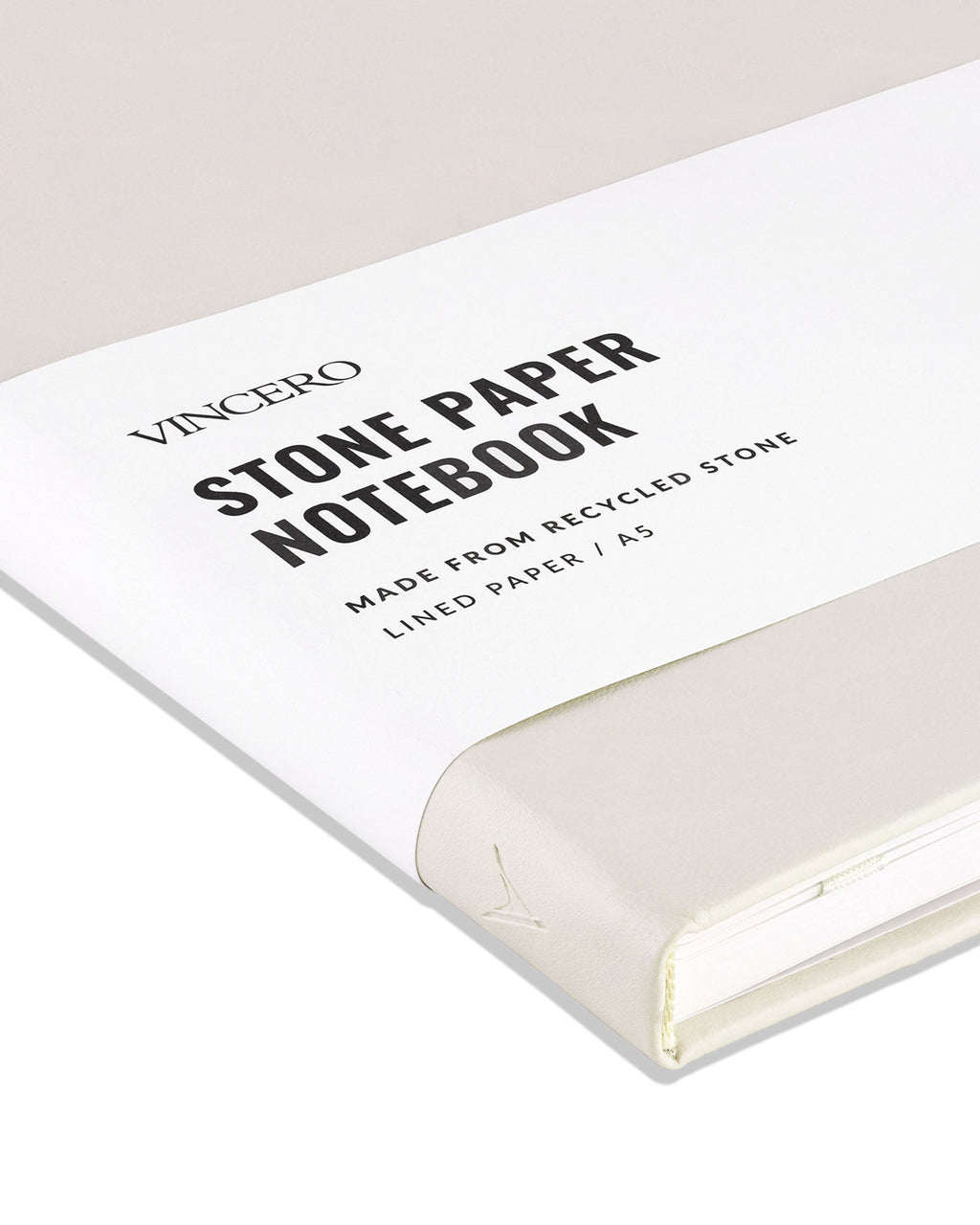Stone Paper Hardcover Notebook - Bone Ruled Eco-Friendly Journal