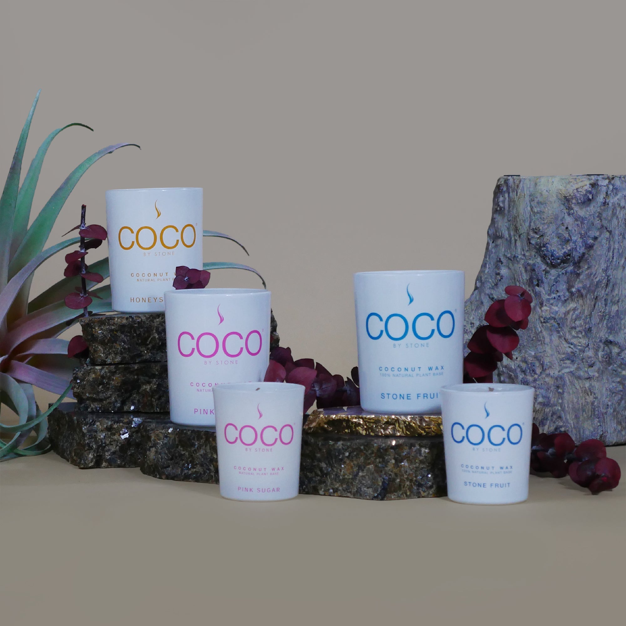 Oud Wood Natural Coconut Apricot Wax Candle