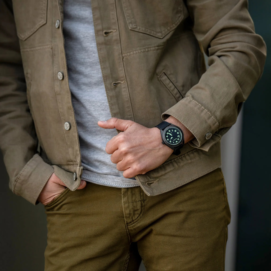 The Stratos Titanium Dark Matter Watch 43mm Japanese Movement