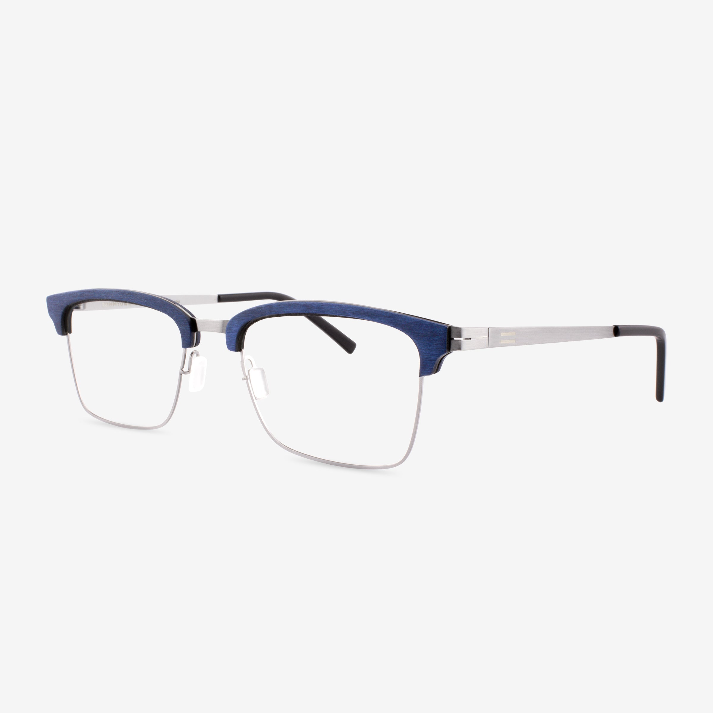 Stuart Classic Rectangular Eyeglasses - Brown, Silver, Black
