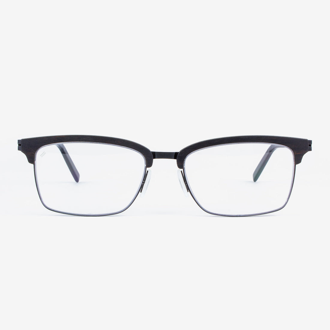 Stuart Classic Rectangular Eyeglasses - Brown, Silver, Black
