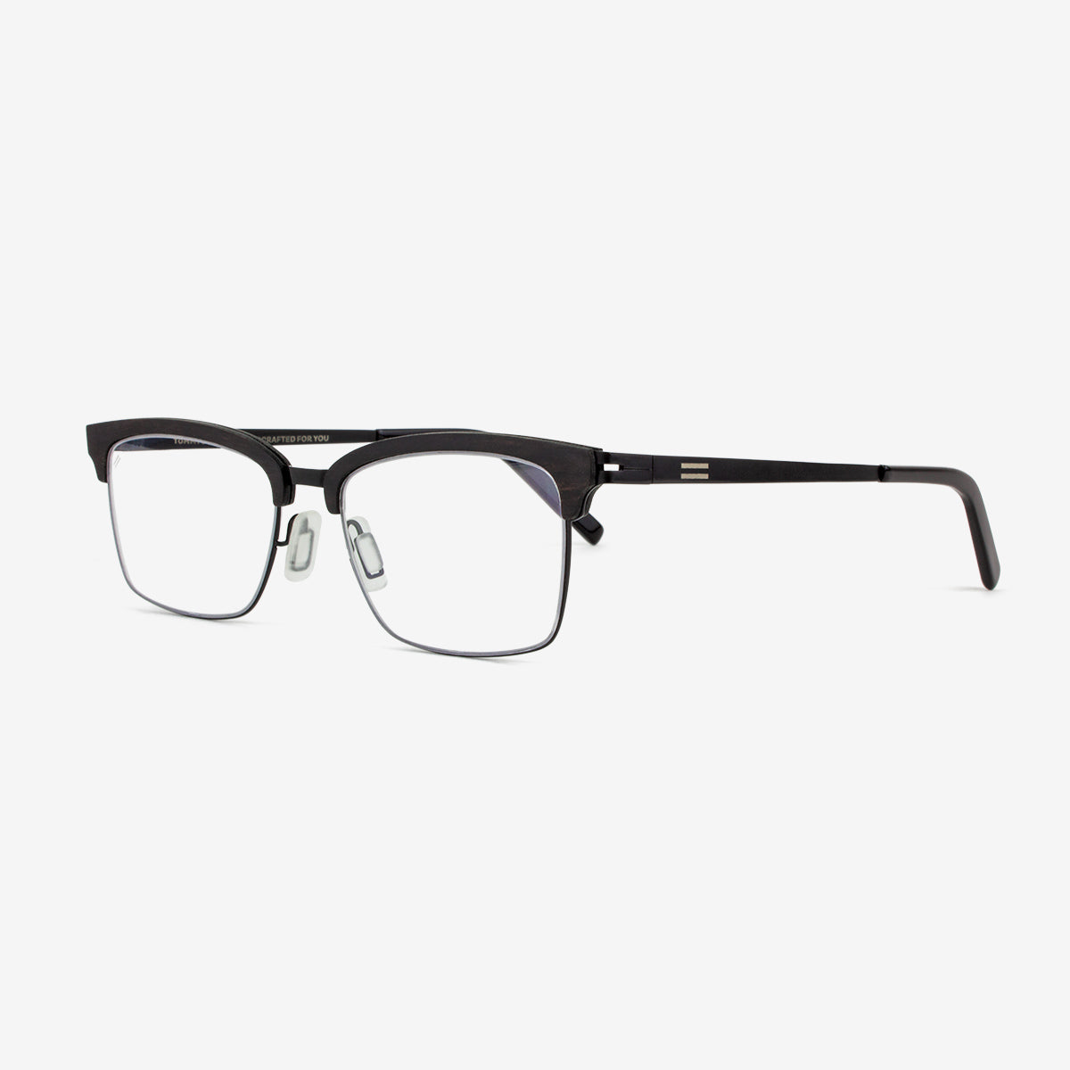 Stuart Classic Rectangular Eyeglasses - Brown, Silver, Black