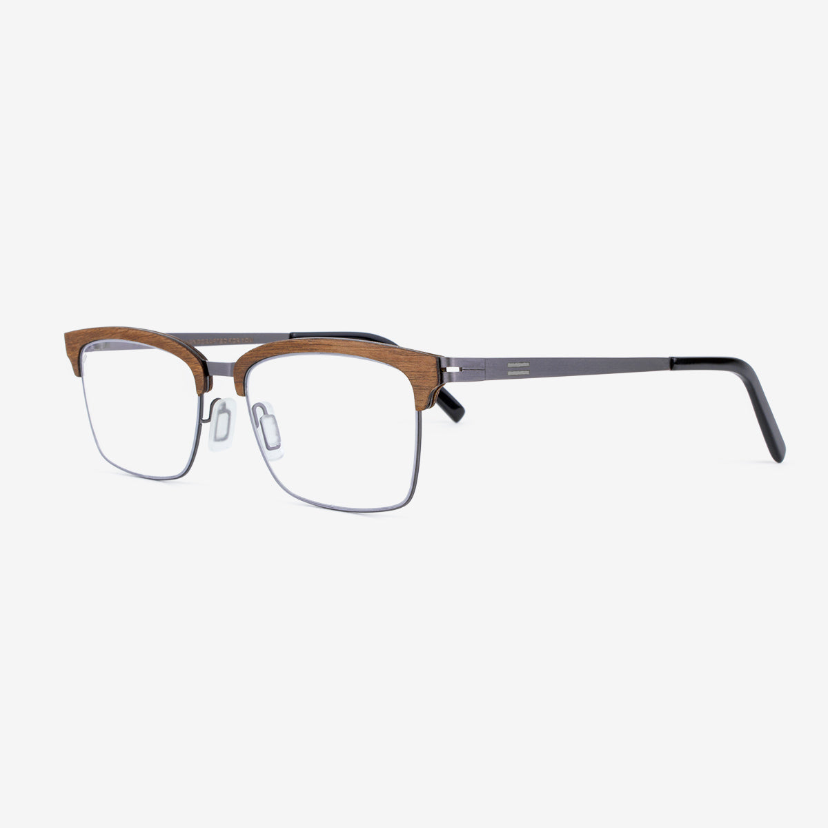 Stuart Classic Rectangular Eyeglasses - Brown, Silver, Black