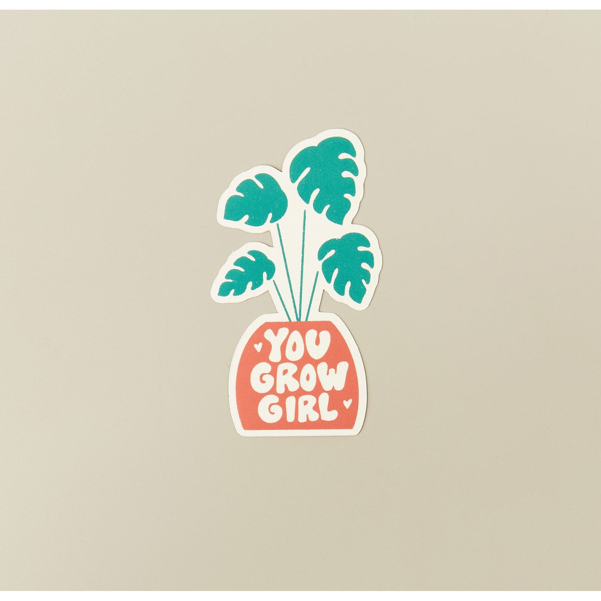 House Plant Shop Sticker 'You Grow Girl'