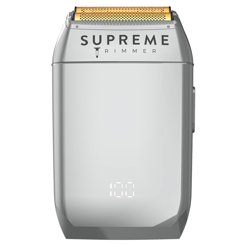 Supreme Crunch Foil Shaver in Gray colorway for professional barber use