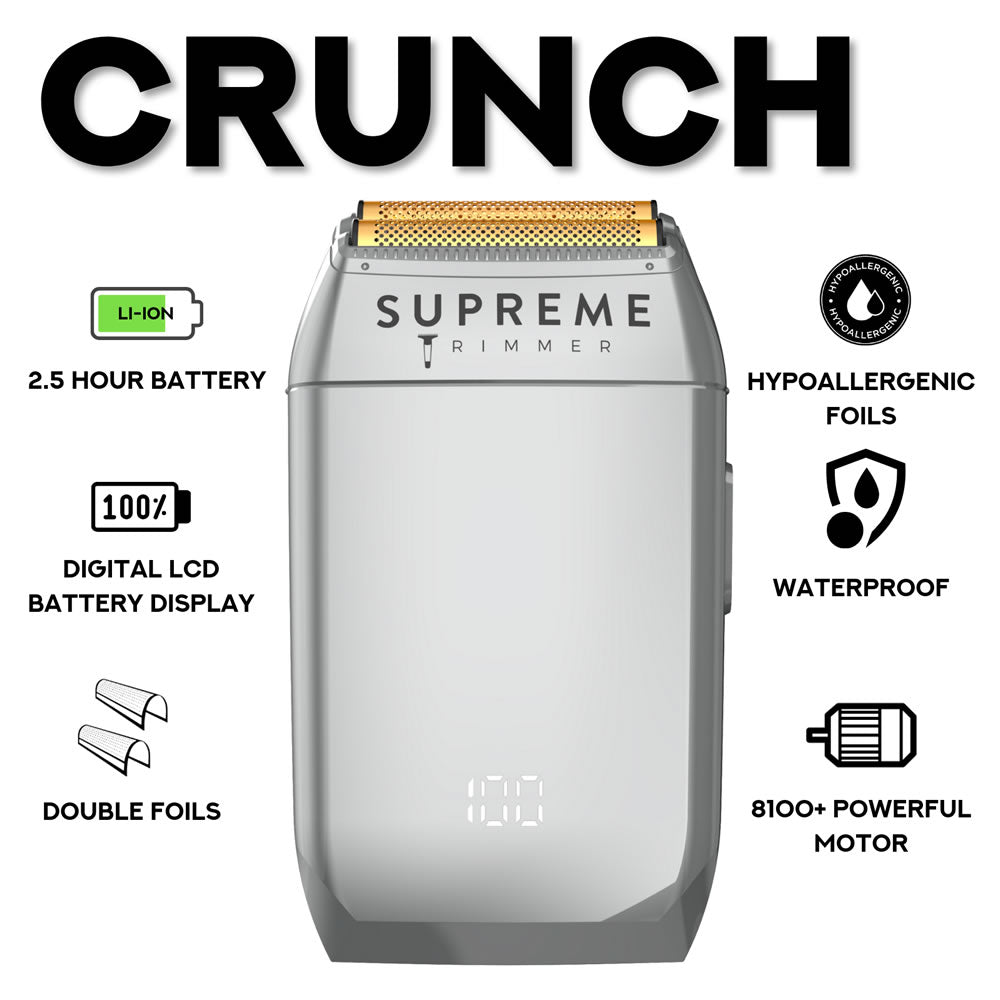 Supreme Crunch Foil Shaver - Professional Gray Waterproof Shaver