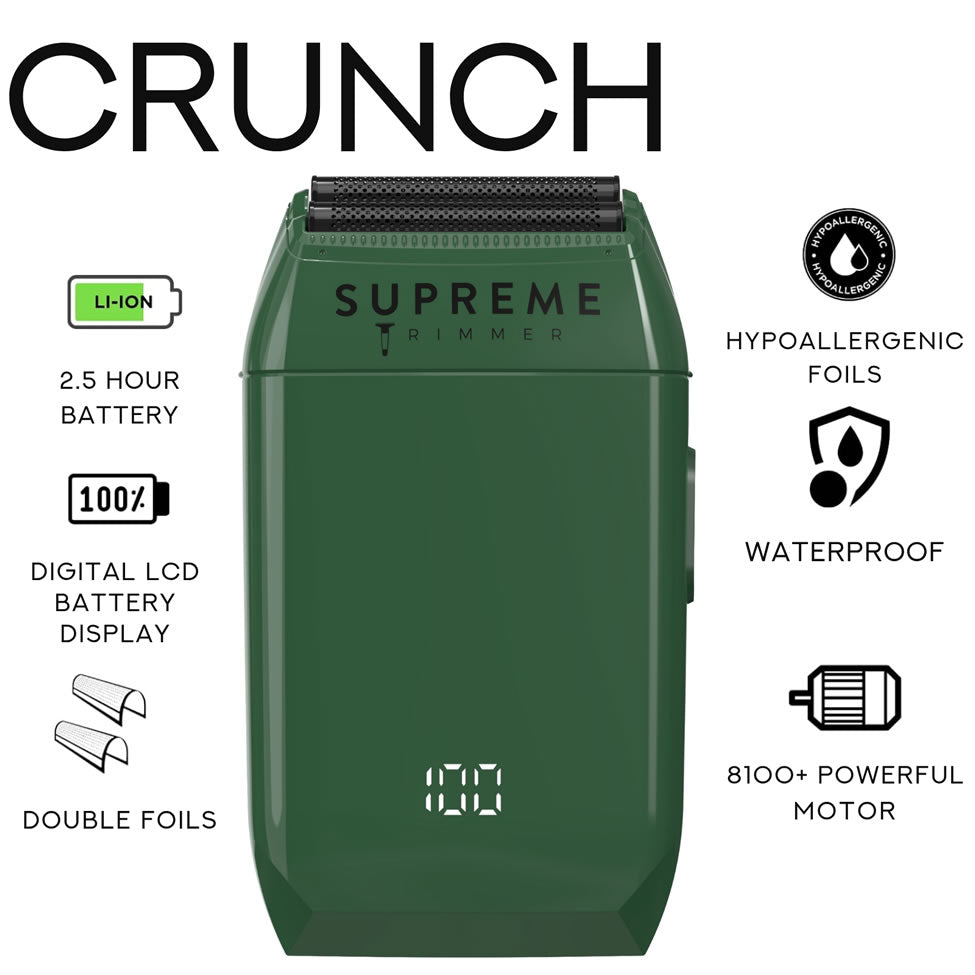 Supreme Crunch Foil Shaver - Waterproof Professional Grooming Tool