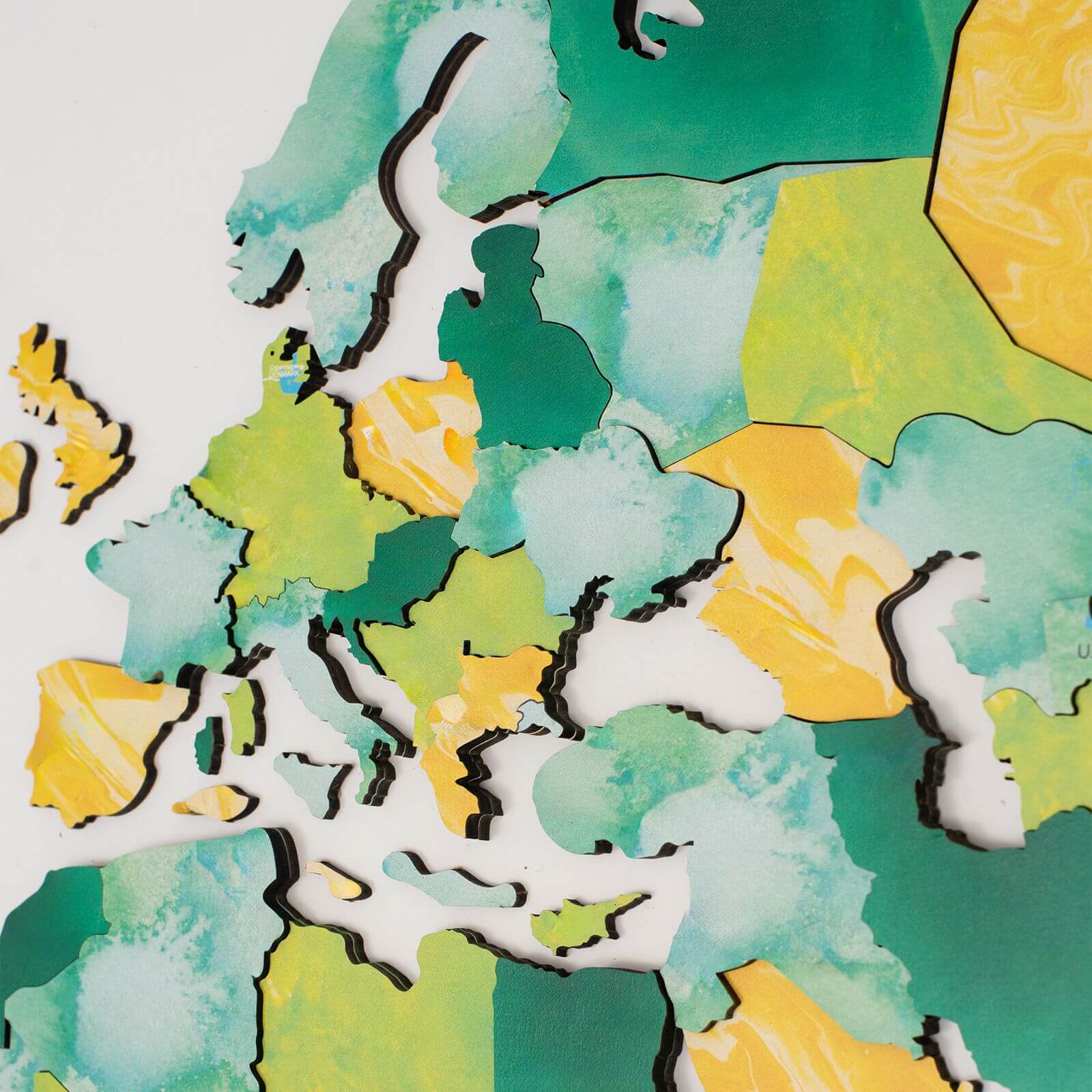 3D Wooden World Map Wall Decor for Travelers