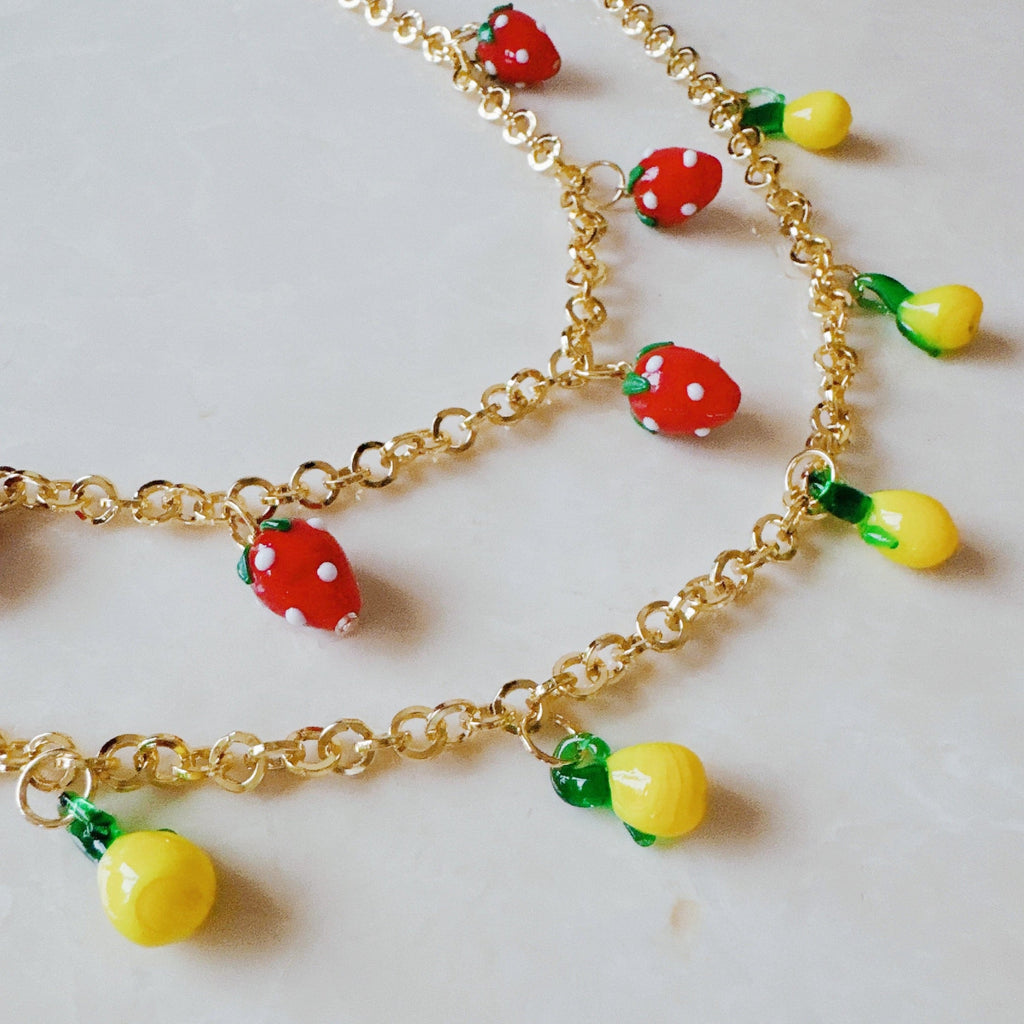 Sweet Strawberry Drops Bag Charm