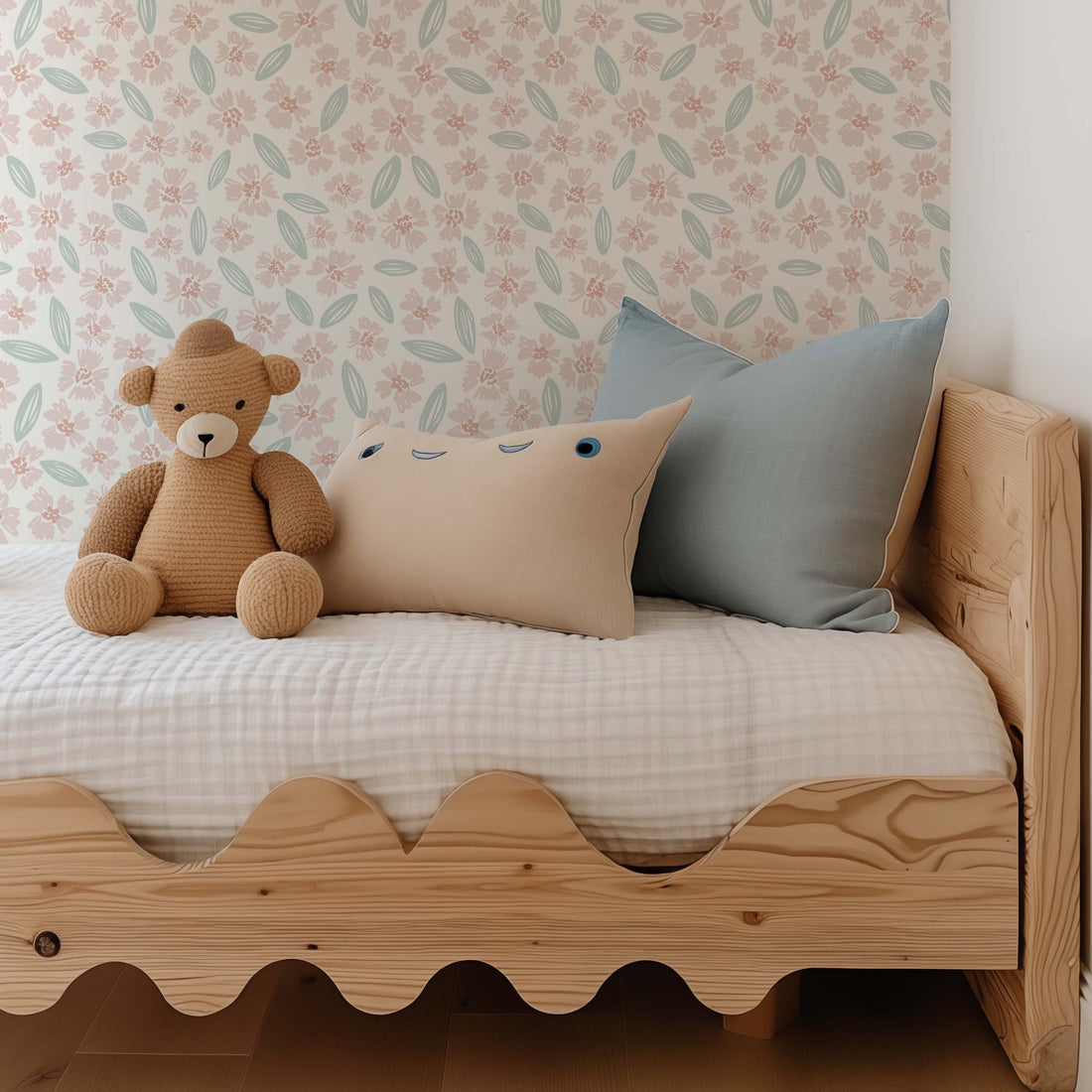 Lane Wallpaper by Hufton Studio applied to a modern interior wall