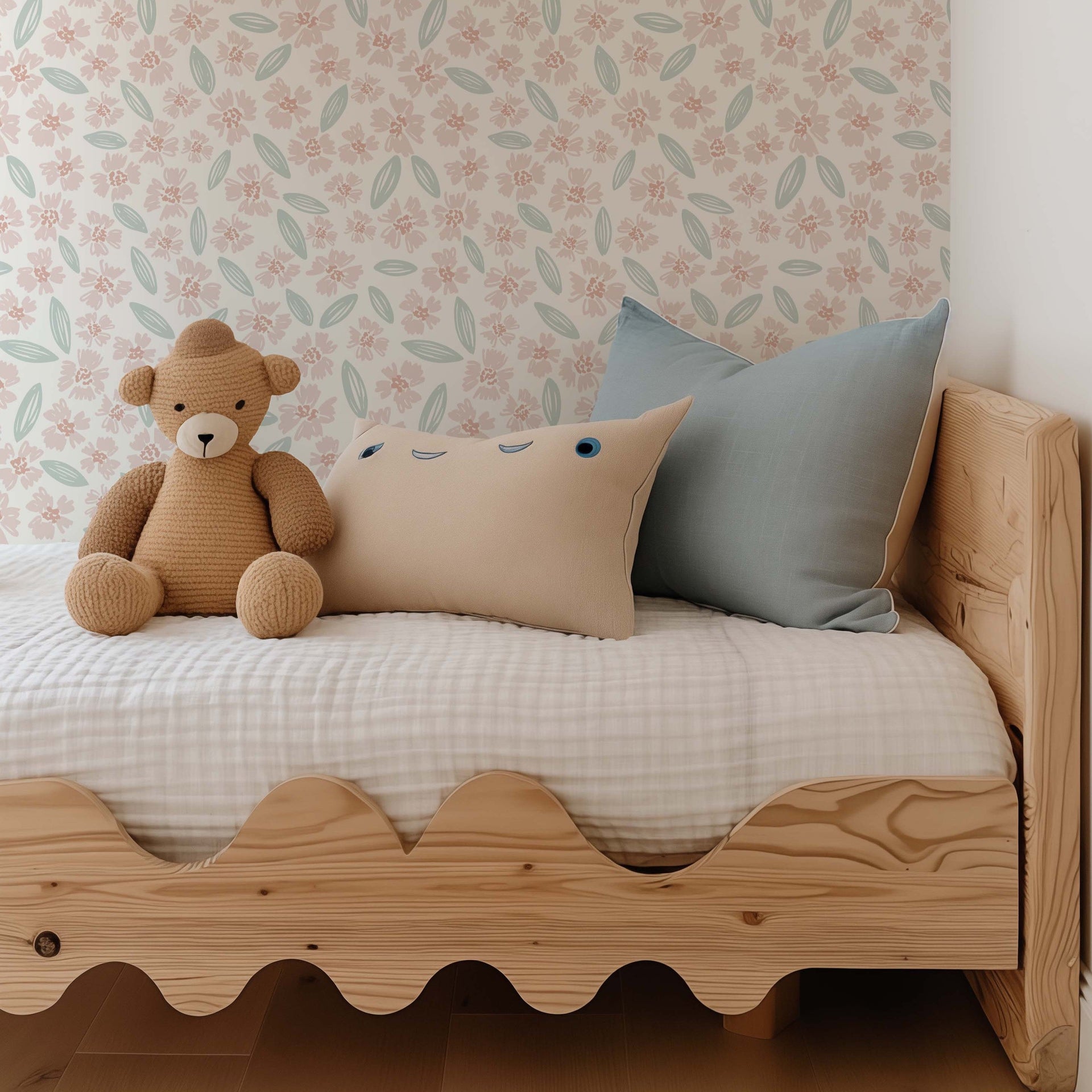 Lane Wallpaper by Hufton Studio applied to a modern interior wall