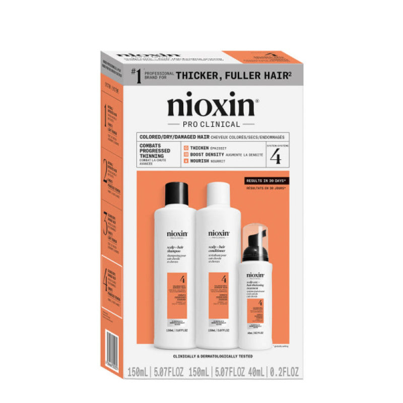 Nioxin System 4 professional 3-step kit for thinning, color-treated hair