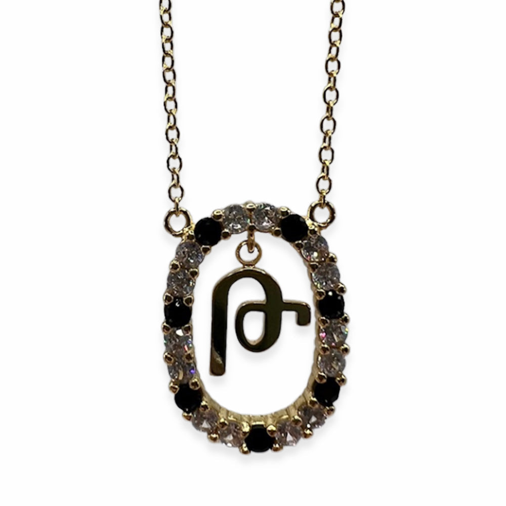 Armenian Alphabet Initial Necklace – Gold-Plated with Zircon