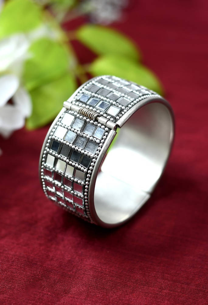 Artisan Oxidised Mirror Work Bracelet for Women