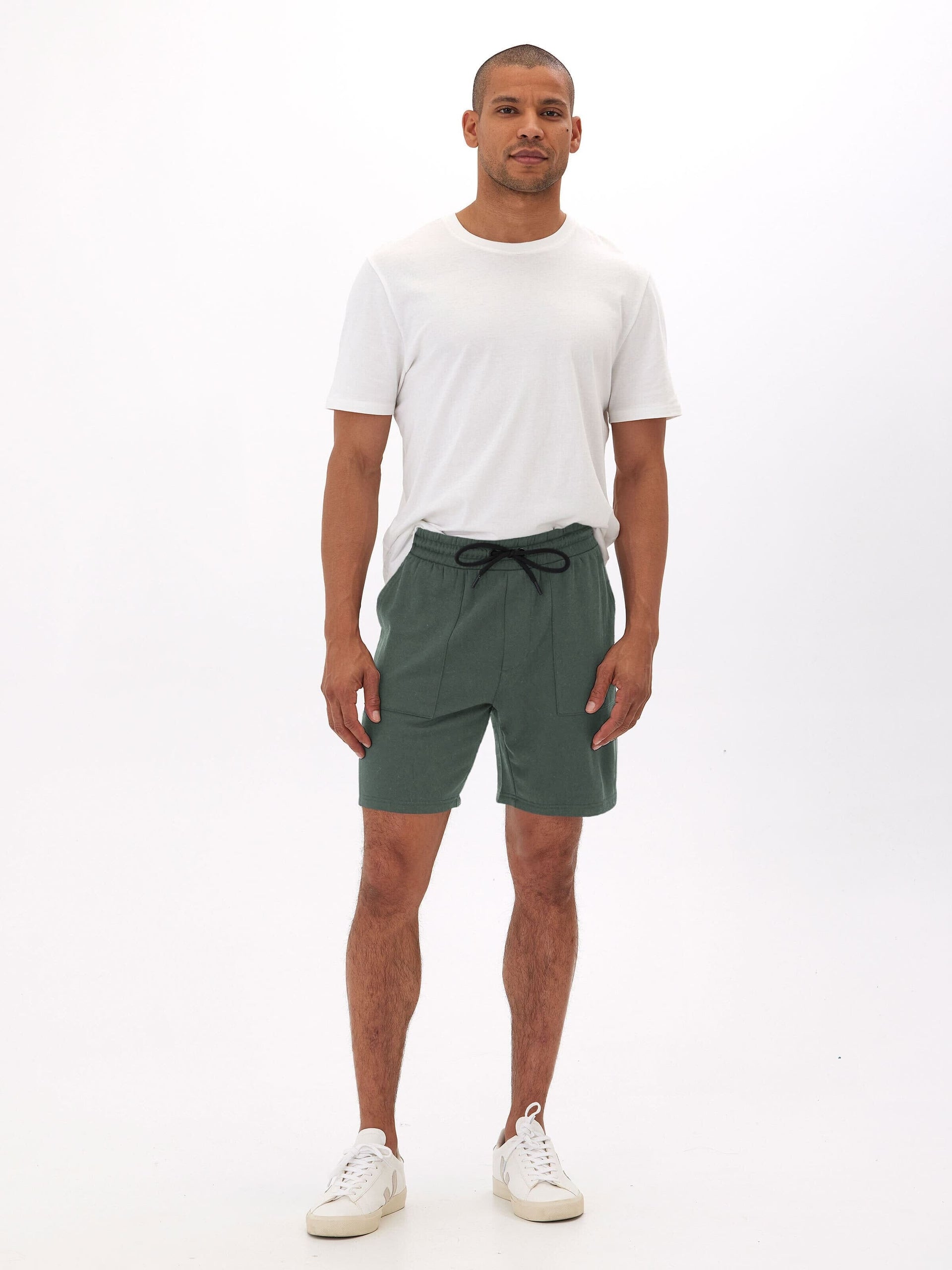 Men's Core Feather Fleece Short Lightweight Comfortable Casual