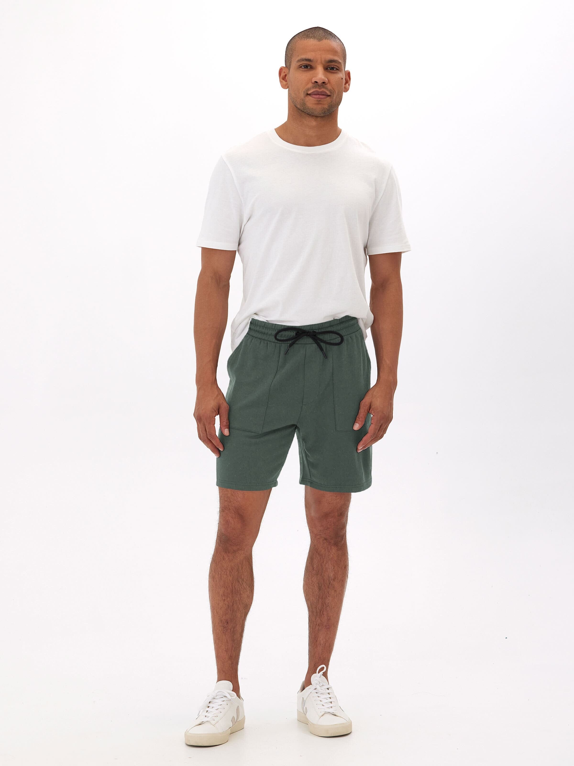 Men's Core Feather Fleece Short Lightweight Comfortable Casual