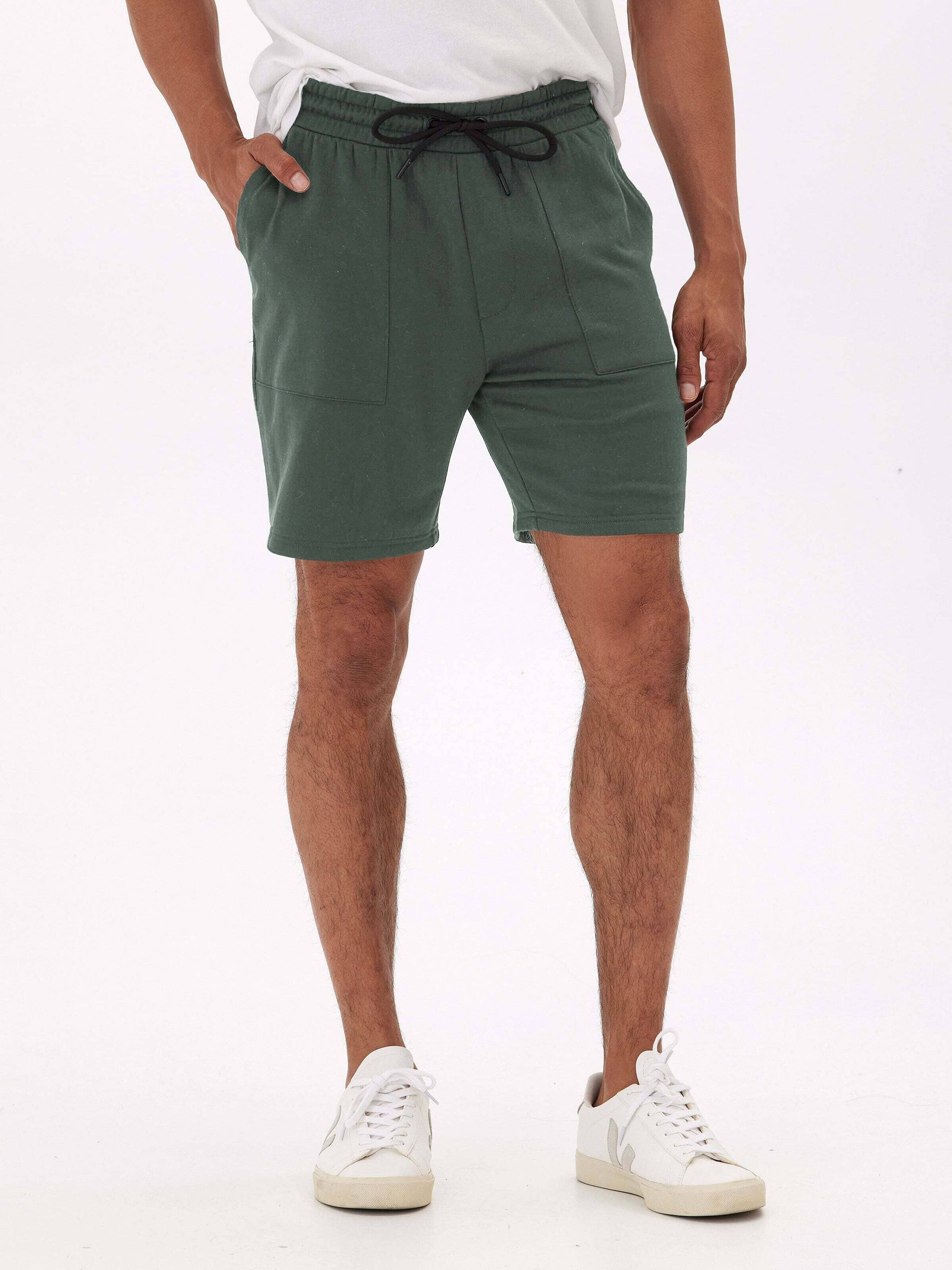 Men's Core Feather Fleece Short Lightweight Comfortable Casual
