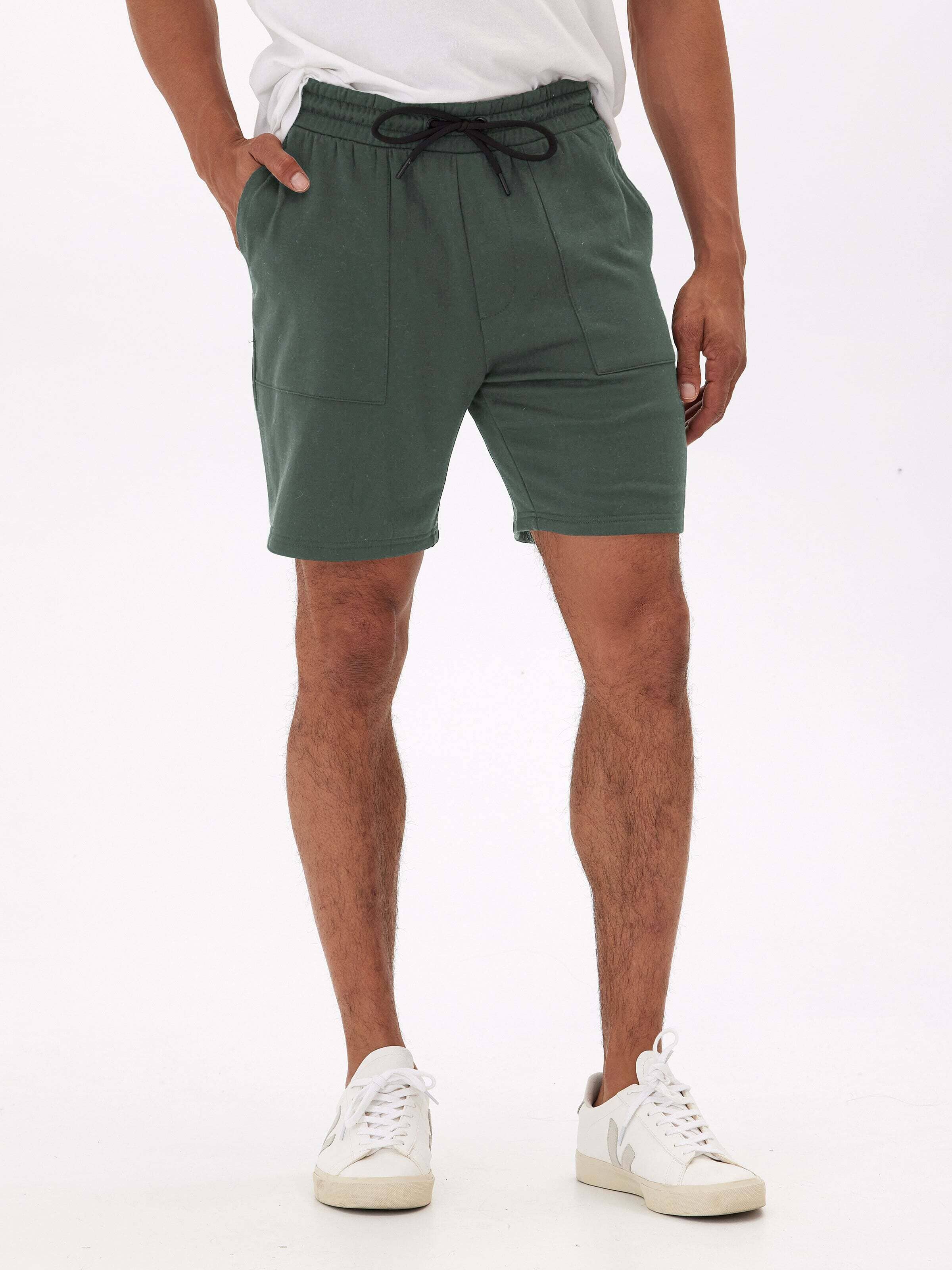 Men's Core Feather Fleece Short Lightweight Comfortable Casual