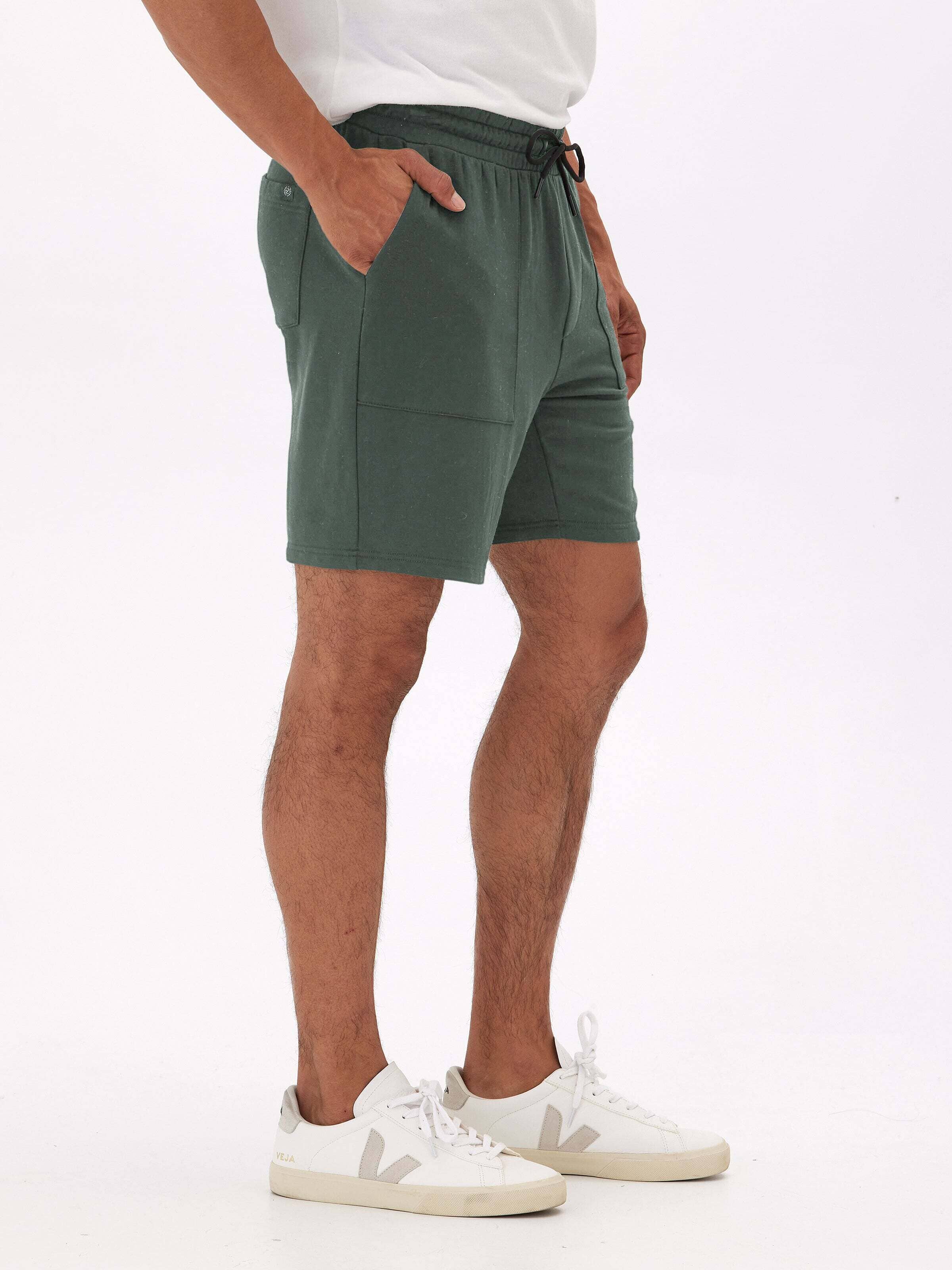 Men's Core Feather Fleece Short Lightweight Comfortable Casual