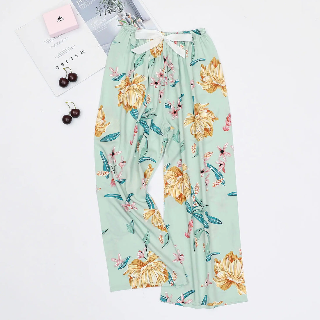 Women's Loose Casual Printed Pajama Sleep Pants - Image 11