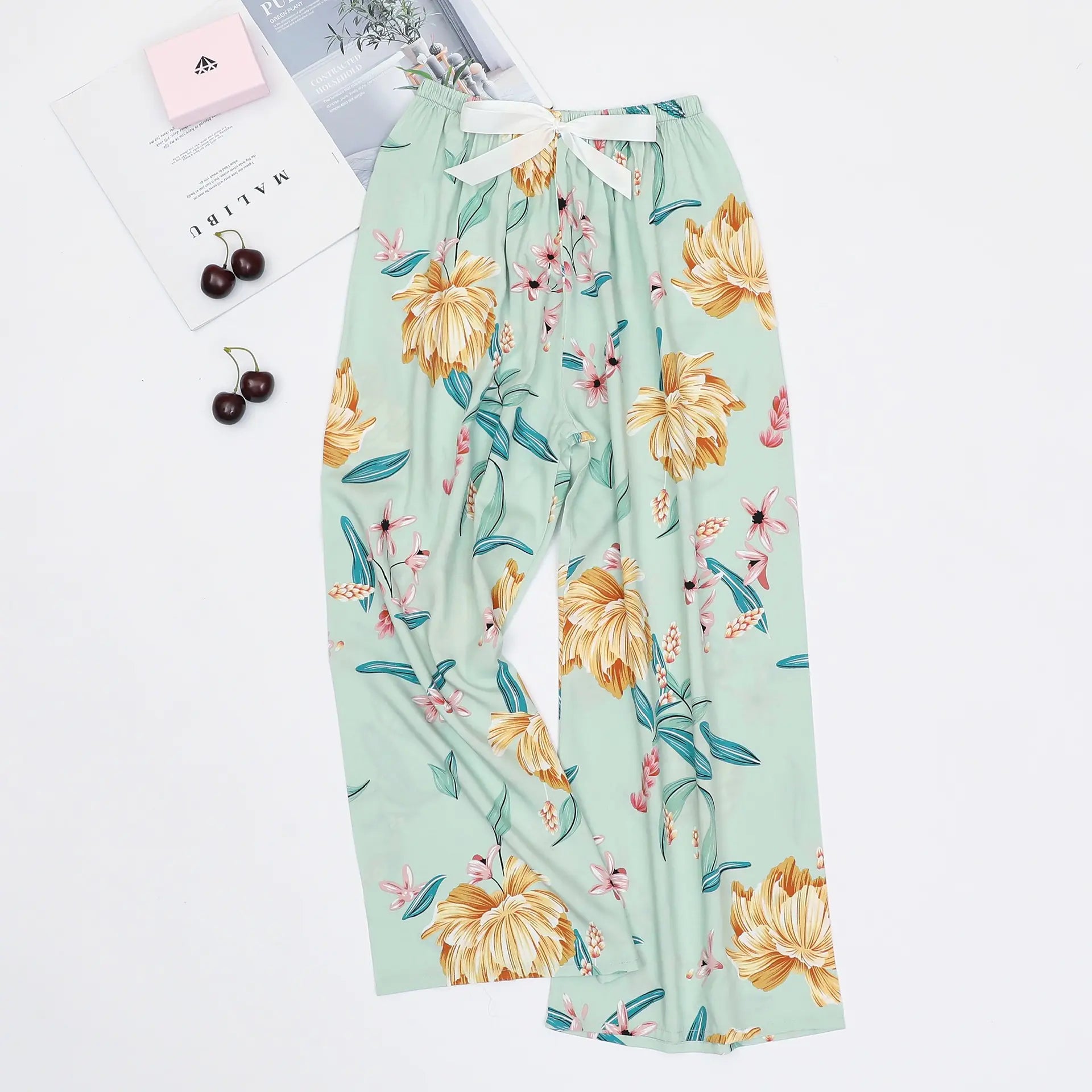 Women's Loose Casual Printed Pajama Sleep Pants - Image 11