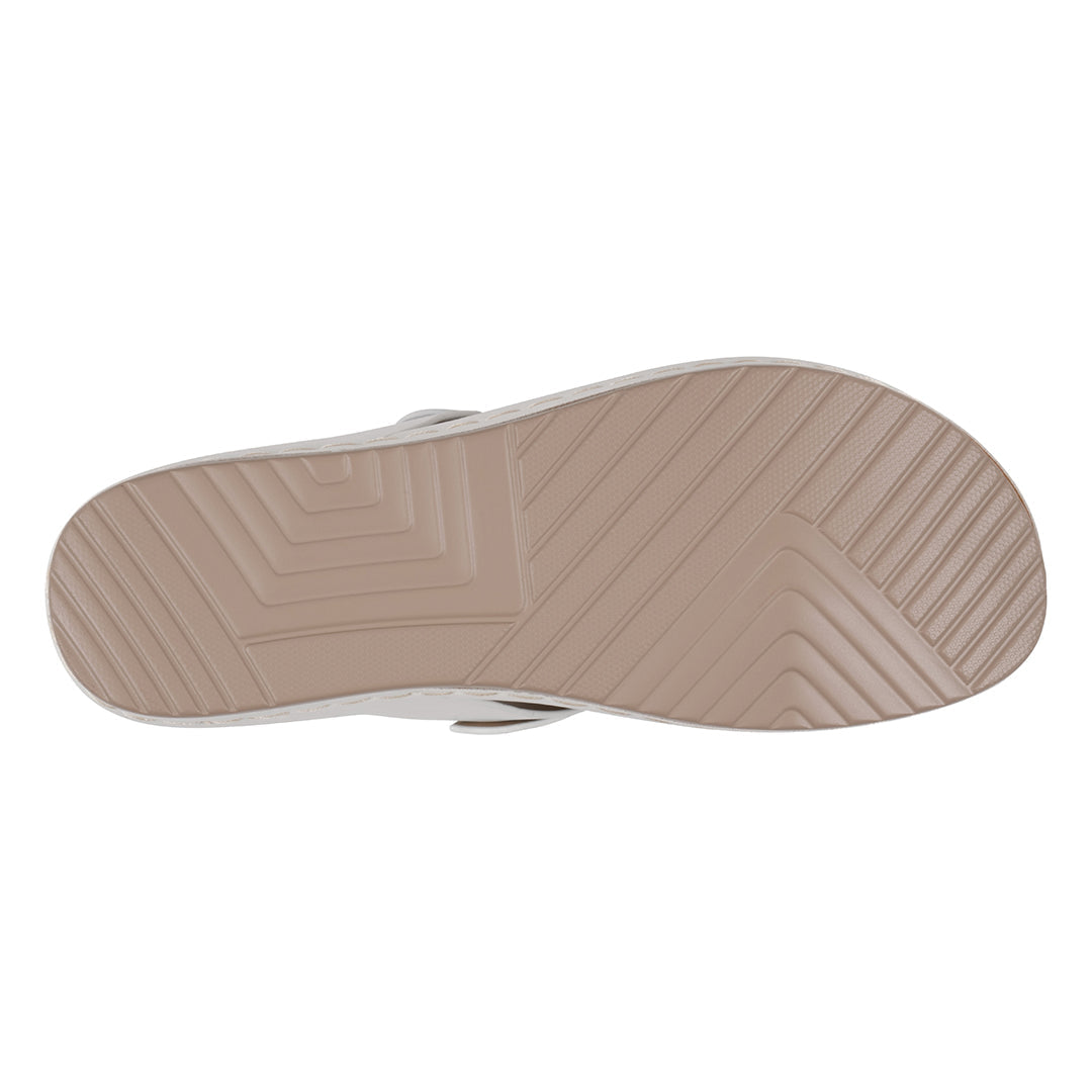 Women's White Tani Laser-Cut Thong Wedge Sandals - Image 5
