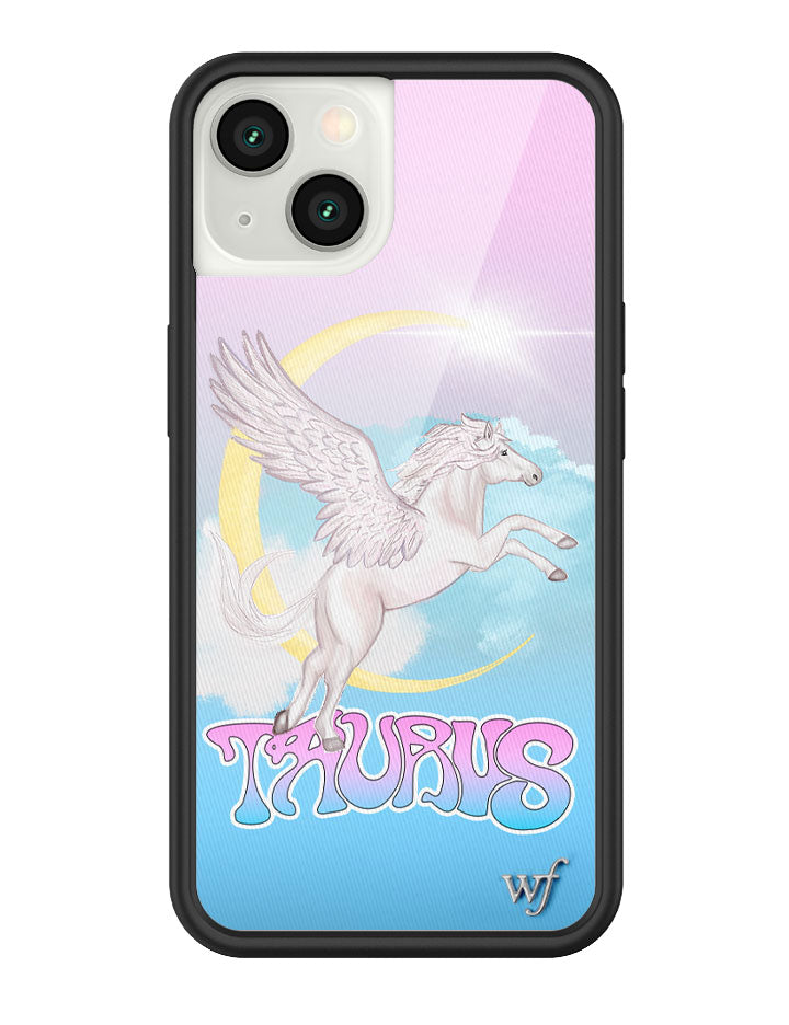 Taurus Celestial Pegasus iPhone Case in Baby Blue and Pink - Image 13