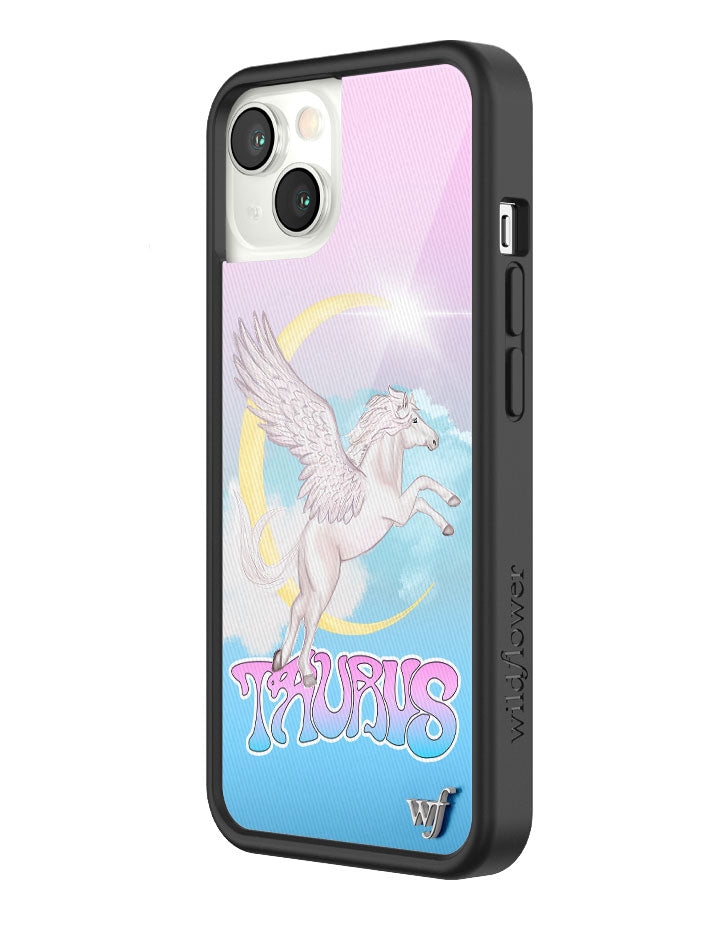 Taurus Celestial Pegasus iPhone Case in Baby Blue and Pink - Image 14