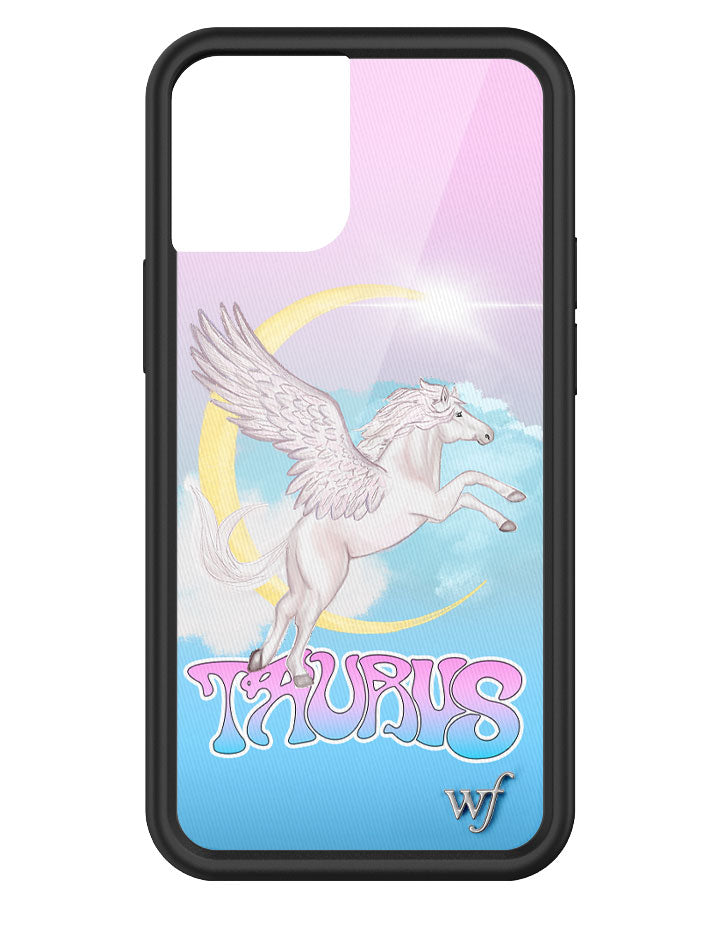 Taurus Celestial Pegasus iPhone Case in Baby Blue and Pink - Image 15