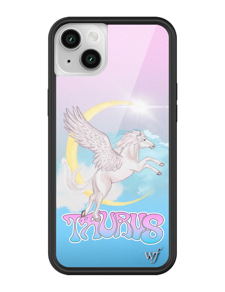 Taurus Celestial Pegasus iPhone Case in Baby Blue and Pink - Image 7