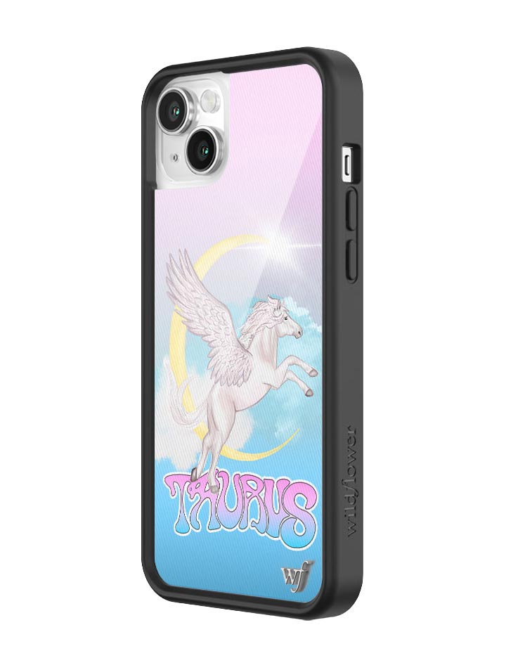 Taurus Celestial Pegasus iPhone Case in Baby Blue and Pink - Image 8